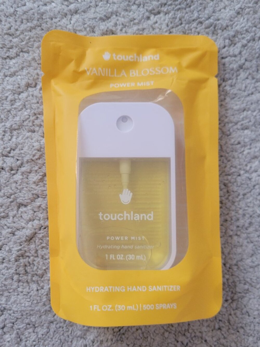 NEW Touchland Power Mist Hydrating Hand Sanitizer Vanilla Blossom 1 oz Sealed